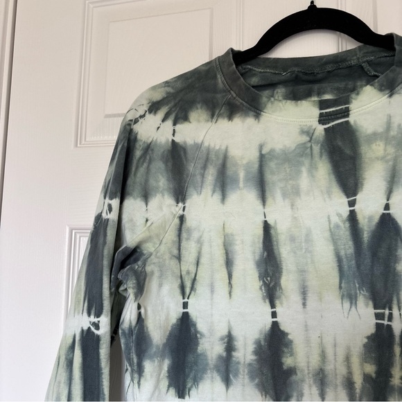 Green Tie Die Long Sleeve Tee Shirt Size Extra Large - Picture 2 of 6